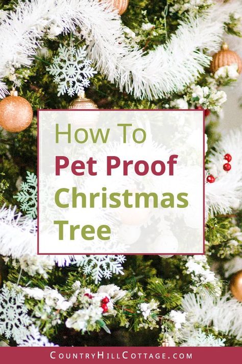 Pet Proof Christmas Tree, Dog Proof Christmas Tree, Christmas Tree For Cats, Cat Proof Christmas Tree, Fake Christmas Trees, Holiday Tips, Cat Christmas Tree, Real Christmas Tree, Holiday Foods