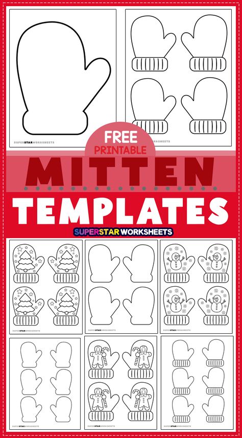 Mittens Template, Winter Art Ideas, Mittens Card, Christmas Ornament Template, Mitten Ornaments, Felt Ornaments Patterns, Ornament Template, Homeschool Board, Handmade Christmas Crafts