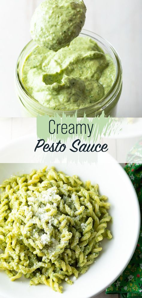 Cream Cheese Pesto Sauce, Creamy Parmesan Pesto Sauce, Pesto Sauce Recipe Easy, Quick Pesto Sauce, Best Homemade Pesto Recipe, Pesto Spaghetti Sauce, Yogurt Pesto Sauce, Sweet Basil Pesto Recipe, Homemade Pesto Recipe Easy