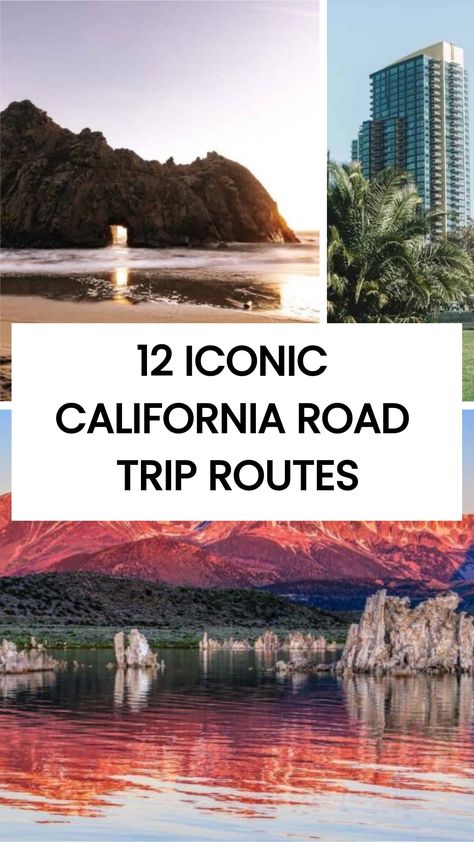 Check these 12 Iconic California Road Trip Routes. Heading out on a road trip is one of the best ways to see what California has to offer. From the breezy coastlines to the rugged mountains, you will love these iconic road trips in California. Ca Road Trip, California Road Trip Map, West Coast Road Trip Itinerary, California Places To Visit, Big Sur Coastline, Rugged Mountains, West Coast Travel, California Road Trip, Road Trip Map