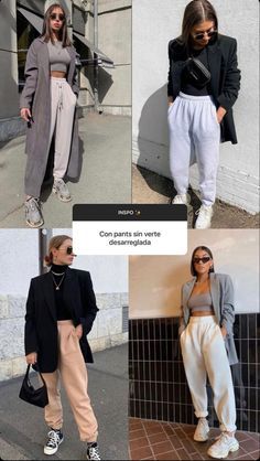 Urban Formal Outfits, Charcoal Joggers Outfit Women, Sweatpants Chic Outfits, Jogger Sweatpants Outfit Winter, College Outfit Ideas Uk, Blazer And Joggers Outfit Women, Blazer With Sweatpants, Blazer And Joggers Outfit, Joggers Outfit Women Casual