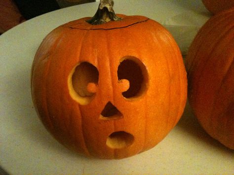 Image result for silly jack o lantern faces Good Pumpkin Carving Ideas Easy Diy, Fun Jack O Lantern Faces, Easy Jack O Lantern Designs, Pumpkin Faces Carving Ideas, Cute Faces For Pumpkins, Fun And Easy Pumpkin Carving Ideas, Shocked Pumpkin Face, Smiling Pumpkin Carving, Cute Easy Jack O Lantern Ideas