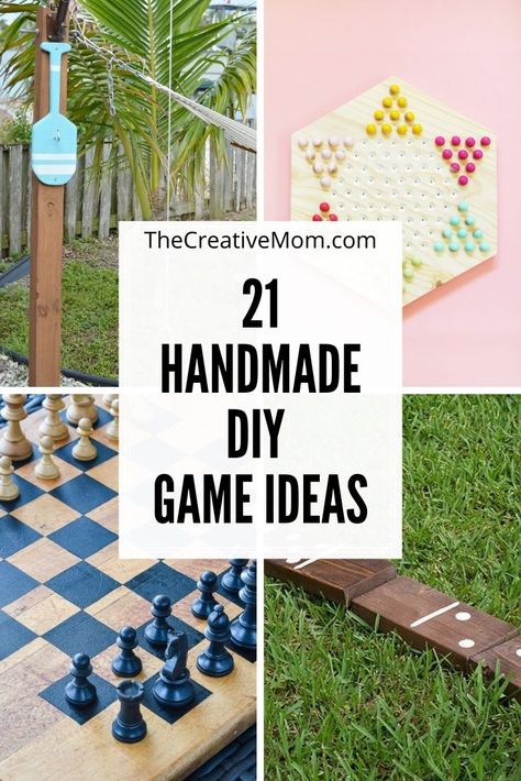 Diy Game Pieces How To Make, Diy Wooden Games For Adults, Homemade Wooden Board Games, Diy Washers Game, Home Made Games For Family, Yard Yahtzee Diy, Diy Wood Games Projects, Diy Wall Games, Homemade Games For Adults