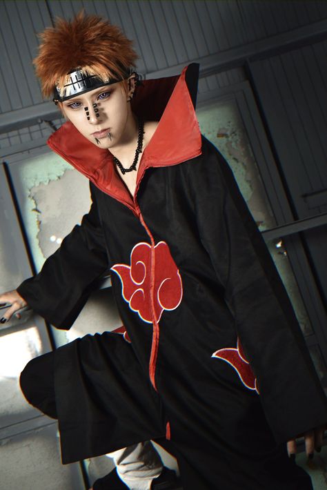 Pein Naruto, Pain Nagato, Nagato Uzumaki, Akatsuki Cosplay, Pain Naruto, Cosplay Naruto, Naruto Cosplay, Mens Halloween Costumes, Manga Cosplay