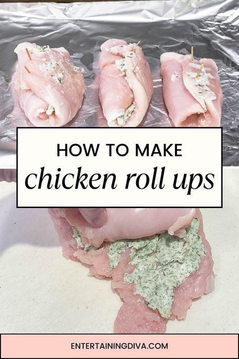 Baked Garlic Butter Chicken Roll Ups | Easy Dinner Recipes Baked Chicken Roll Ups, Chicken Roll Up’s, Chicken Rolls Ups, Stuffed Chicken Rolls Recipe, Chicken Roll Up, Rolled Stuffed Chicken Breast, Chicken Roll Up Recipes, Rolled Chicken Breast Recipes, Chicken Breast Roll Ups