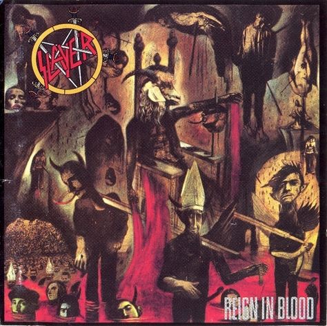 Slayer - Reign In Blood at Discogs Jeff Hanneman, Reign In Blood, Arte Heavy Metal, Seventh Son, Greatest Album Covers, South Of Heaven, British Steel, Cool Album Covers, Heavy Metal Art