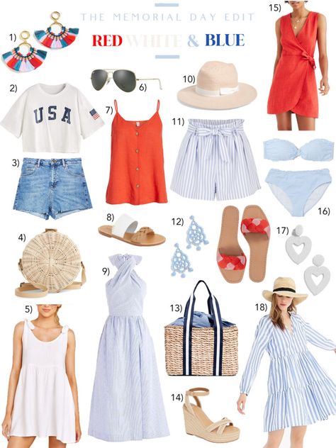 Memorial Dal Outfit Ideas 2019  #memorialday #memorialdaylooks #redwhiteandblue #summerfashion   www.lifetolauren.com Memorial Day Pool Party Outfits, Memorial Day Outfit Ideas, Memorial Day Outfit Women, Memorial Day Outfits, Memorial Outfits, Red And White Outfits, Vacation Outfits Women, Day Outfit Ideas, Summer Holiday Outfits