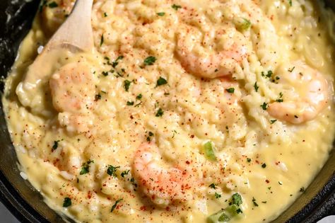 Creamy Shrimp With Rice, Creamy Shrimp And Rice, Cajun Shrimp And Rice, Scallop Pasta, Shrimp Scampi Pasta, Scampi Pasta, Shrimp Rice, Seafood Dish Recipes, Baked Shrimp Scampi