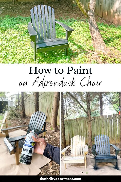 Painting Adirondack Chairs Ideas, Spray Paint Adirondack Chairs, Painted Adirondack Chairs Ideas, Painting Adirondack Chairs, Sunflower Backyard, Backyard Secret Garden, Outdoor Ideas Garden, Painted Adirondack Chairs, Painting Outdoor Wood Furniture