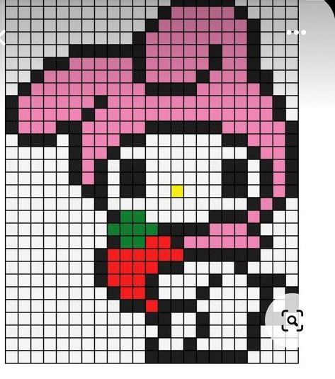 My Melody Pixel Art, Pixel Sanrio, Pixel Art Sanrio, Sanrio Pixel Art, Spiderman Kiss, Pixel Art Hello Kitty, Hello Kitty And Spiderman, Spiderman Pixel Art, Kitty Spiderman