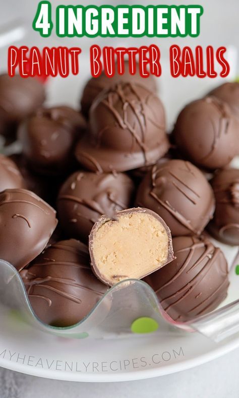 Easy Dessert Balls, 4 Ingredient Peanut Butter Balls, Easy Peanut Butter Balls 4 Ingredients, Christmas Baking With Kids Easy, Christmas Balls Dessert, Peanut Butter Balls Recipe 3 Ingredients, Christmas Recipes Dessert Easy, Easy Christmas Desert Ideas, How To Make Peanut Butter Balls