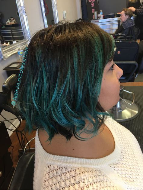 Turquoise balayage at A Carter T Lund Salon #austinhair #joico Turquoise Balayage Hair, Turquoise Balayage, What Is Balayage, Turquoise Highlights, 2024 Wardrobe, Turquoise Hair, Hair Streaks, Hair Color Techniques, Color Techniques