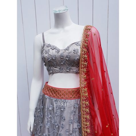 Spaghetti Blouse Lehenga, Layered Lehenga, Sari Blouses, Spaghetti Strap Blouse, Fashionable Saree, Blouse Lehenga, Strap Blouse, Red Shawl, Spaghetti Strap Blouses