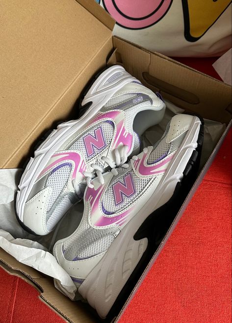 New balance Sneakers. Spring style. New Balance 530 Pink, Dad Shoe, Balance Trainers, Pretty Shoes Sneakers, Adidas Forum, Shoes Outfit Fashion, Cute Nike Shoes, Balance Sneakers, Dad Shoes