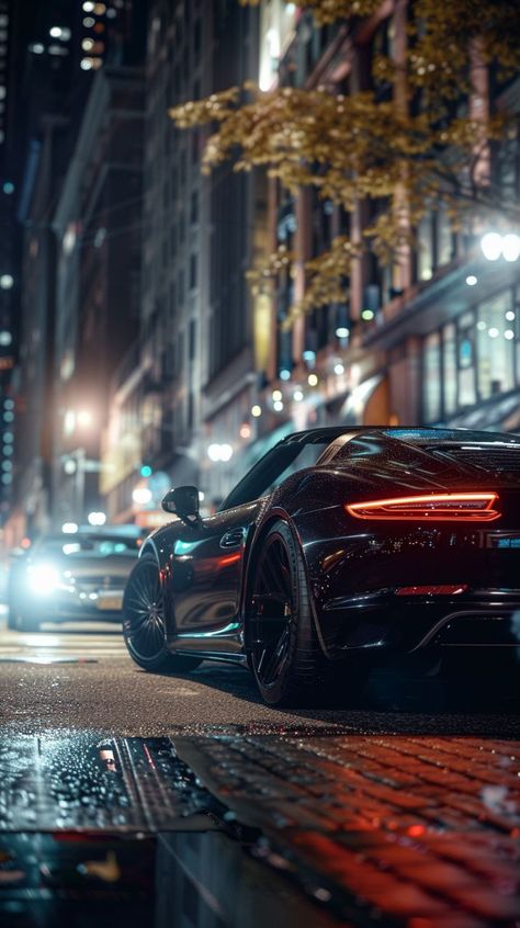 Prompt 👉a black sports car parked on a city street at night, a photo, by Emanuel Witz, renaissance, many exotic high end features, manhattan, amazing wallpaper, luxury, lit from the side, attractive and good looking, gotham city style, luxurious, miniature of a sports car, 1k hd, morning shot, absolutely outstanding 👉 if Like, please Follow and Share AI Graphics Studio 👇Contact on WhatsAPP: http://tiny.cc/aigraphicsstudio #aigraphicsstudio #AI #DigitalMarketing #digitalartist #digitalart #d... Black Sports Car, City Street At Night, Digital Art Background, Night Cafe, Street At Night, Draw Together, Car Hd, City Street, Gotham City