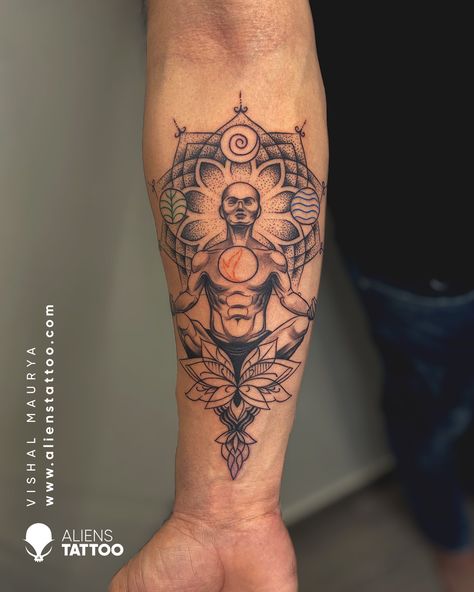 Tattoo Ideas For Men Spiritual, Spiritual Geometric Tattoos, Bohemia Tattoos, Buddha Tattoo Men, Buddha Tattoo Designs Men Arm, Best Tattoo Design For Men Unique, Meditation Tattoo Men, Spiritual Tattoos For Men, Spiritual Sleeve Tattoo