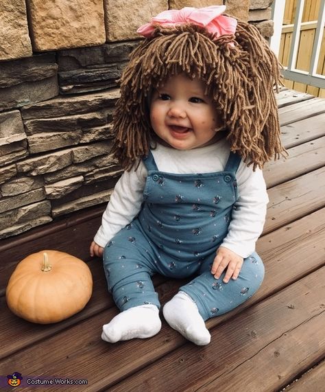 Cabbage Patch Doll Halloween Costume, Cabbage Patch Doll Costume, Cabbage Patch Costume, Cabbage Dolls, Baby Wig, Ski Mask The Slump, Cabbage Patch Babies, Slump God, Crochet Wig