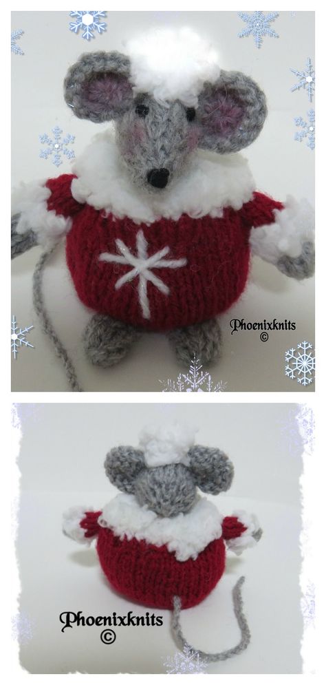 Christmas Mouse Free Knitting Pattern#freeknittingpattern  #knittingpatterns  #christmasmouse  #christmasgifts  #christmasornaments Free Knitted Christmas Patterns, Christmas Free Knitting Patterns, Small Christmas Knitting Projects, Snowman Knitting Pattern Free, Easy Christmas Knitting Patterns Free, Free Chocolate Orange Knitting Pattern, Chocolate Orange Covers Knitted Free, Knitted Christmas Ornaments Free Pattern, Christmas Knitting Patterns Free Xmas