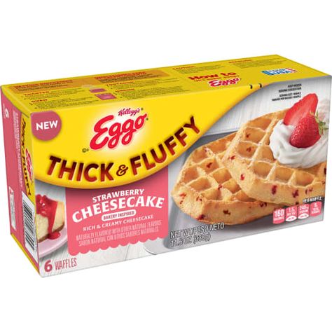 Eggos Waffles, Grocery Store Snacks, Cheesecake Waffles, Eggo Waffles, Cake Dip, Fluffy Waffles, Pantry Food, Frozen Waffles, Frozen Breakfast