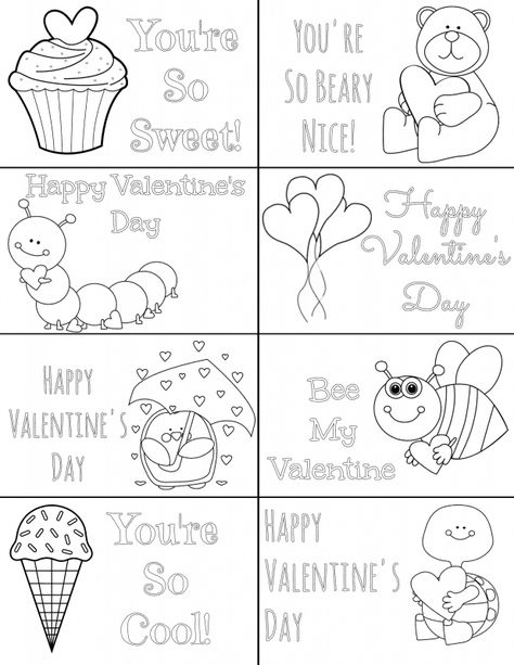 Valentines For Kids To Make For School, Diy Valentines Cards For Kids To Make, Valentines Day Cards For Preschoolers, Printable Class Valentines Day Cards, Valentine's Day Cards For Kids To Make, Valentines Day Card Template For Kids, Coloring Valentine Cards, Science Valentines Activities, Make Your Own Valentines Cards