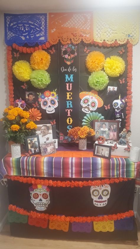 Day of the dead altar ideas🧡 Day Of The Dead Altar, Dia De Los Muertos Decorations Ideas, Altar Ideas, Decorations Ideas, Hallows Eve, Book Of Shadows, Day Of The Dead, The Dead, Quick Saves