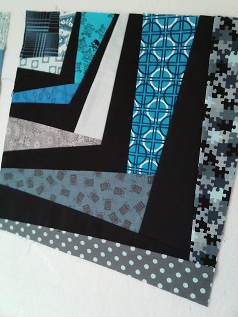 Wonky Corners Quilt Blocks Modern Quilt Blocks, Quilt Modernen, String Quilts, Scrap Quilt Patterns, Quilt Border, Quilt Block Tutorial, Quilting Techniques, Patch Quilt, Free Quilting