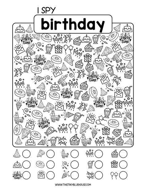 This fun I Spy birthday worksheet is a fun indoor birthday party activity for kids over 5. This free printable indoor birthday party game is a fun activity kids really enjoy doing at a birthday party. Head on over to our website to download your free Birthday I spy worksheet today! Birthday Therapy Activities, Birthday Activity Sheet, Birthday Learning Activities, Birthday Paper Games, I Spy Birthday, Birthday Activity Ideas For Kids, Fun Kids Activities At Home, I Spy Worksheets, Fun Printable Activities For Kids