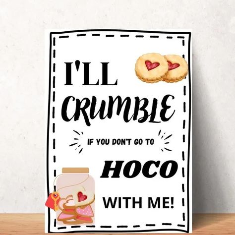 PlanwithMery - Etsy Morocco Poster School Design, Hoco Proposal Poster, Prom Invites, Homecoming Posters, Poster School, Crumble Cookie, Fall Ball, High School Dance, Hoco Proposals