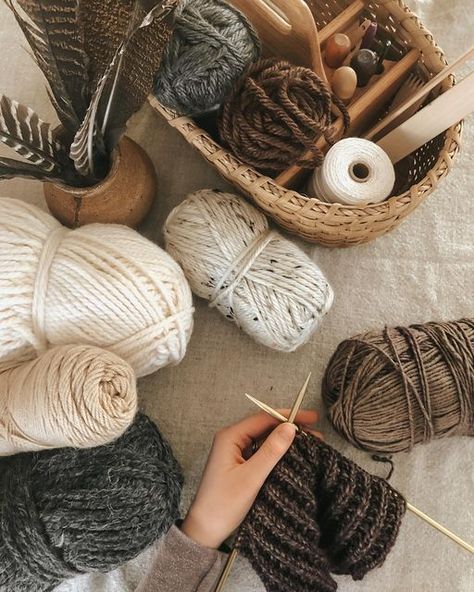 Kasey J. Ray on Instagram: "I can’t tell you how refreshing it was to pull out the needles + yarn and knit again! Perfect for deep winter days when you want to stay cozy but also need to work with your hands. I knitted the whole skein in a seeded rib stitch and then just weaved/stitched the buff into the size + shape I wanted, so it’s super simple to just pull on. ☺️🧶🕯" Cosy Knitting Aesthetic, Christmas Knitting Aesthetic, Doing Crochet Aesthetic, Life I Want Aesthetic, Autumn Knitting Aesthetic, Winter Crochet Aesthetic, Knitting Inspo Aesthetic, Cozy Hobbies Aesthetic, Cozy Knitting Aesthetic