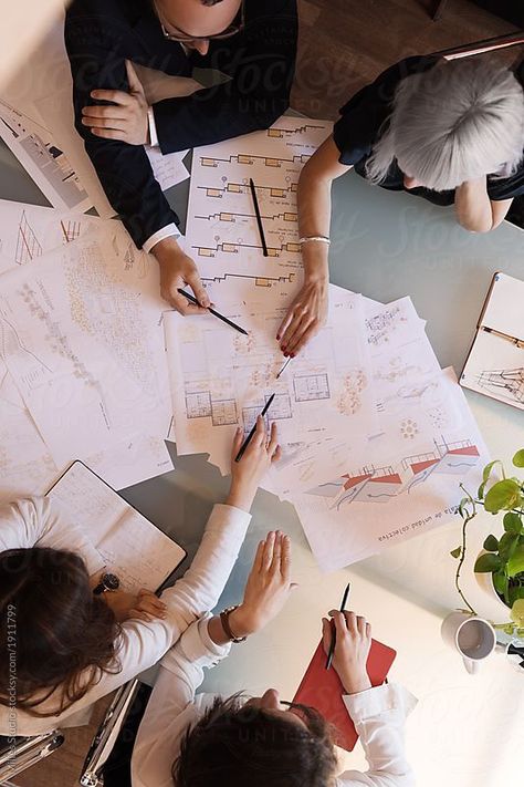 From above shot of group of architects colleagues sitting at table and working with blueprints. #photoshop #photoshoptutorial #photoshoptips #photoshoptricks #photoshopideas #photoshopeffects #photoshopdigitalbackground #photoshopshortcut #photoshopstyles Sitting At Table, Ing Civil, Office People, People Working Together, Photoshop Digital Background, Photoshop Styles, Architecture People, Creative Photoshop, Design Maker