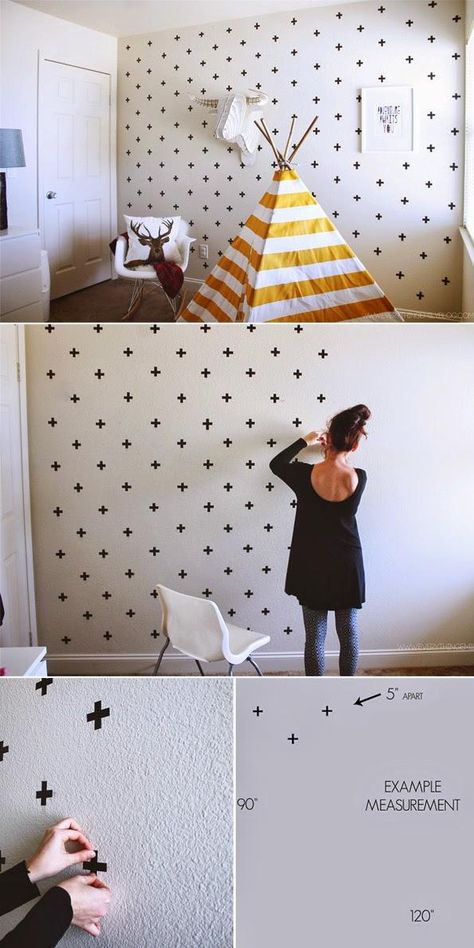 Washi Tape Diy Wall, Washi Tape Wall Decor, Washi Tape Wall, Tape Wall, Washi Tape Diy, Creative Wall Art, Dekor Diy, Diy Decorating, Cheap Home Decor