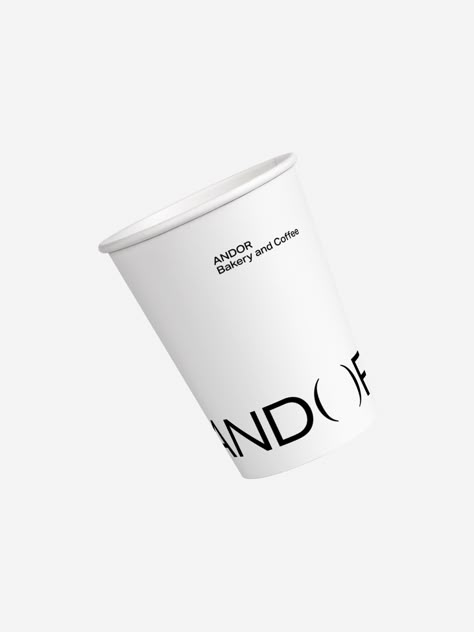 Andor Bakery & Coffee on Behance To Go Coffee Cup Design, Coffee Cup Branding, Cafe Cup Design, Coffee Paper Cup Design, Coffee Brand Identity, Cup Logo Design, Coffee Cups Design, Coffee Branding Design, Coffee Logo Design