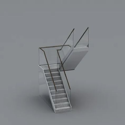 Stairs 3d, 3d Stairs, Kinds Of Cookies, Modern Stairs, Marketing Cookies, Meaningful Art, Interior Stairs, Architecture Portfolio, Miniature Model