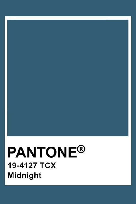 Midnight Blue Pantone, Pantone Tcx Blue, Pantone Azul, Pantone Tcx, Pantone Colours, Pantone Color Chart, Pantone Swatches, Pantone Palette, Colour Swatches