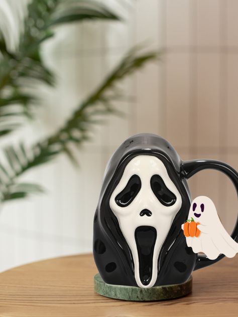 👻 Sippin' in Spooky Style! 👻 Just got my hands on this hauntingly cool Ghost Face mug and I'm absolutely obsessed! Whether it's morning brew or late-night cocoa, this mug adds a dash of mystery to my sips. It's like having a little piece of Halloween all year round. 🎃🕯️ Who knew sipping from a mug could give me all the ghostly vibes? Cool Ghost, Halloween All Year, Spooky Style, Ghost Face, Face Mug, Ghost Faces, Late Night, Hands On, Cocoa