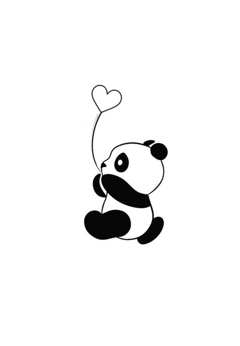 Panda Tatoos Cute, Little Panda Tattoo, Panda Small Tattoo, Black And White Aesthetic Art Drawing, Panda Tattoo Cute, Small Panda Tattoo, Cute Panda Tattoo, Panda Tattoo Ideas, Panda Tattoo Design