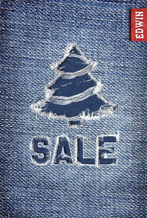 Jeans Flatlay Photography, Denim Creative Ads, Clothing Store Poster, Clothing Ads Creative, Denim Advertising, Denim Poster, Jeans Ads, Denim Ads, Christmas Jeans