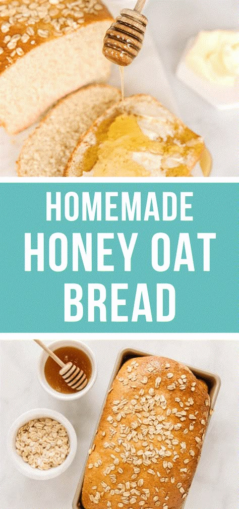 Honey Oat Bread Recipe, Honey Bread Recipe, Oats Bread, Oat Bread Recipe, Oatmeal Bread Recipe, Happy Money Saver, Honey Oat Bread, Oat Bread, Homemade Baked Bread