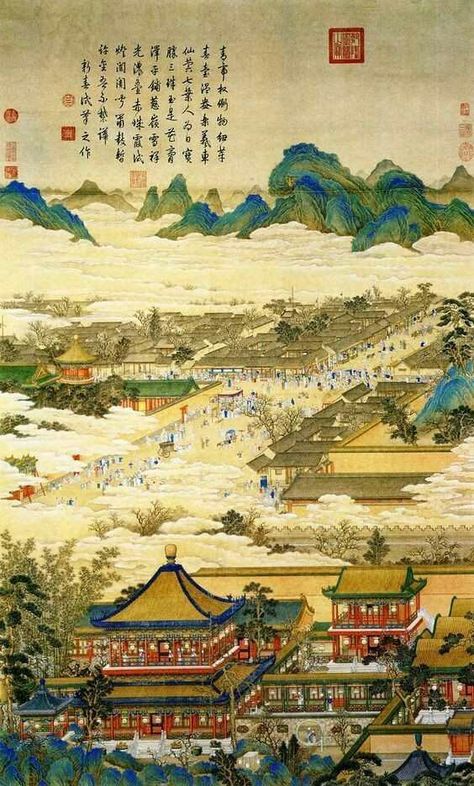 Chinese Landscape Painting, Asian Painting, Asian History, Chinese Landscape, Eastern Art, Chinese Architecture, China Painting, Korean Art, China Art