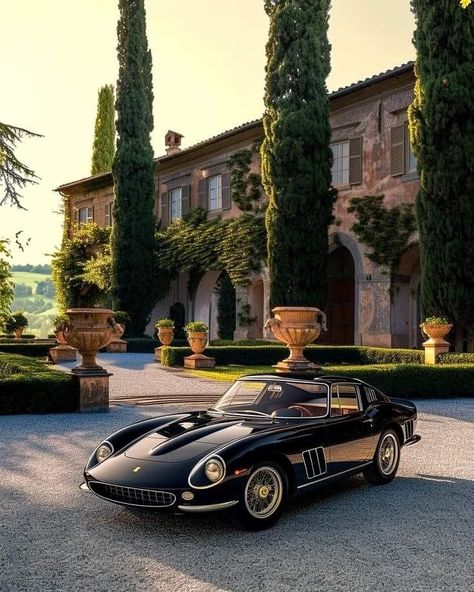 Vintage Ferrari Aesthetic, Black Ferrari, Ferrari 275 Gtb, 275 Gtb, Classic Ferrari, Luxe Auto's, Vintage Ferrari, Ferrari 275, Top Man