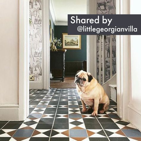 Grosvenor™ Black/Blue | Topps Tiles Luxury Vinyl Tile Bathroom, Vinyl Tile Bathroom, White Mosaic Tiles, Tile Adhesive, Bathroom Vinyl, Grosvenor House, Topps Tiles, Hallway Inspiration, Shower Wall Panels