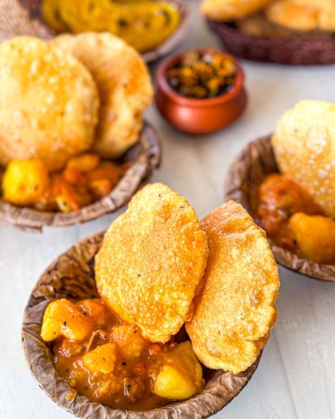 Kolkata Street Food Club Kachori & Aloo sabzi — The Global Vegetarian Club Kachori, Aloo Sabzi Recipe, College Street Kolkata Photography, Kolkata Food, Aloo Sabzi, Kolkata Street, Kolkata Street Food, New Town Kolkata, Banarasi Street Food