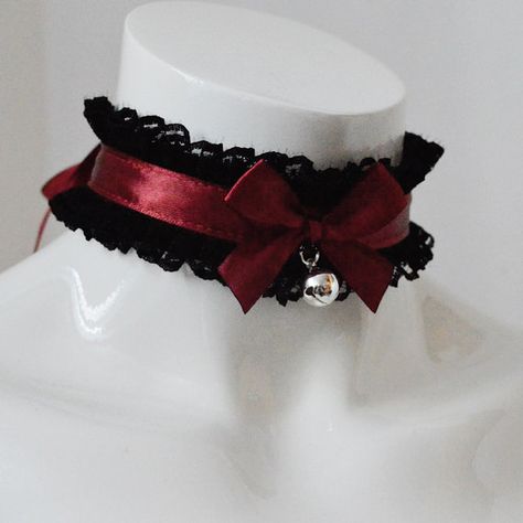 Costume Collar, Kalung Choker, Day Collar, Kittens Playing, Silver Bells, Black Choker, Choker Collar, Fantasy Jewelry, Bellini