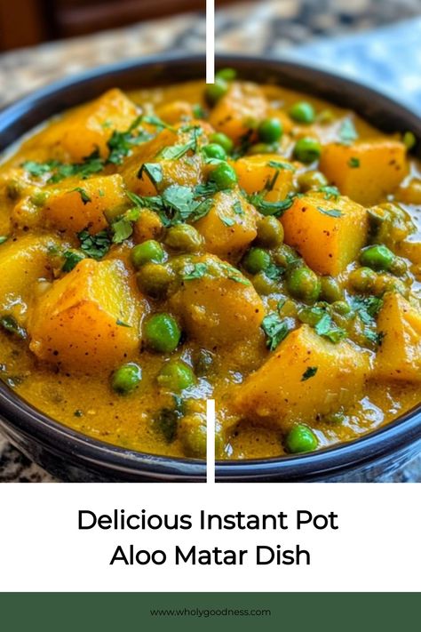 This Instant Pot potato peas curry recipe is delicious and easy to make. With just a few simple ingredients, you’ll have a flavorful and filling meal. Potato Peas Curry, Potato Aloo Indian Curry, Pots Diet Easy Recipes, Pea Potato Curry, Potato Aloo, Potato Masala Recipe, Tomato Pickle Recipe, Potato And Pea Curry, Potato Curry Recipe