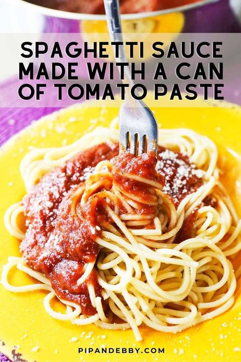 How To Make Spaghetti Sauce From Tomato Paste Spaghetti Sauce Using Tomato Paste, Spaghetti Sauce From Canned Tomato Sauce, Spaghetti Sauce With Tomato Soup, How To Use Tomato Paste, Recipes Using Tomato Paste, Tomato Paste To Sauce, Spaghetti Sauce From Tomato Paste, Spaghetti Sauce With Tomato Paste, Tomato Paste Pasta Sauce