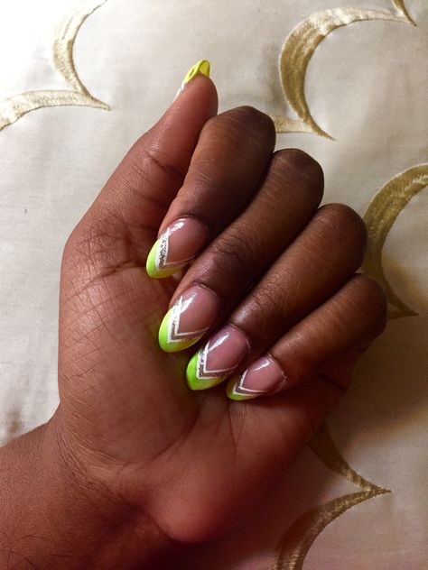 Neon yellow almond nails Yellow Almond Nails, Nail Designs Summer Neon, Almond Nails Designs Summer, Fall Almond Nails, Acrylic Nails Almond Shape, Neon Yellow Nails, Long Almond Nails, Short Almond Nails, Almond Shape Nails