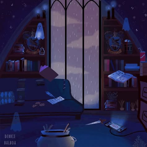 Raven claw common room halloween Raven Claw Dorm Room, Raven Claw Common Room, Raven Claw Aesthetic, Ravenclaw Common Room, Raven Claw, Ravenclaw Pride, Ravenclaw Aesthetic, Ravenclaw House, Arte 8 Bits