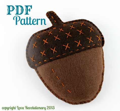 Todos os tamanhos | Felt Acorn Softie PDF Pattern Hand Sewing Embroidery | Flickr – Compartilhamento de fotos! Sewing Brooch, Felt Acorn, Mobile Kids, Felt Birds Ornaments, Christmas Woodland, Felted Acorns, Basic Embroidery, Felt Crafts Patterns, Fall Sewing