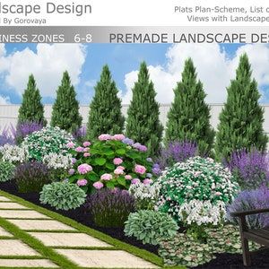 Landscape Design Plan for Butterfly Garden - Etsy Colorful Landscaping, Garden Hydrangea, Hydrangea Landscaping, Grass Landscape, Outdoor Ponds, Fantasy Garden, Ornamental Grass, Hosta Gardens, Privacy Landscaping