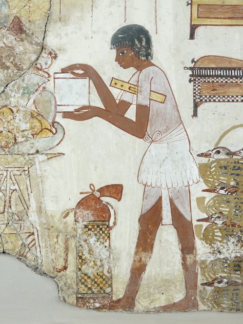 Tomb-chapel of Nebamun Thebes, Egypt Late 18th Dynasty, around 1350 BC (location Room 61 Bristish Museum) Tomb Painting, Egypt Painting, Thebes Egypt, Life In Ancient Egypt, Starověký Egypt, Kemet Egypt, Egyptian Painting, Amenhotep Iii, Egyptian Artifacts